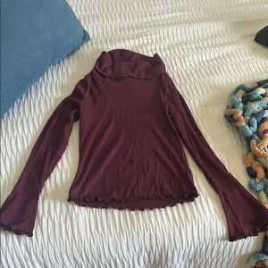 American Rag Burgundy Cowl Neck Sweater